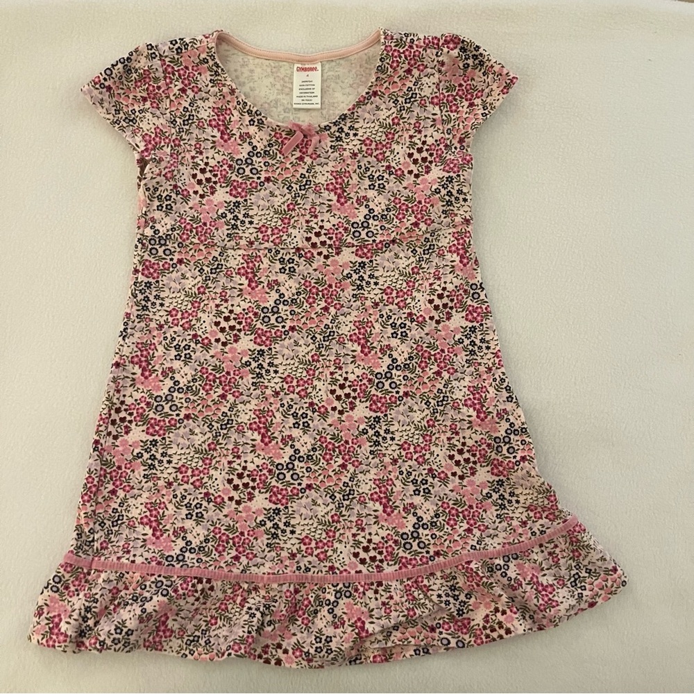 Gymboree Pretty in Plum Floral T-shirt Dress